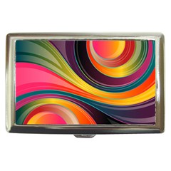 Abstract Colorful Background Wavy Cigarette Money Case