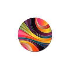 Abstract Colorful Background Wavy Golf Ball Marker (10 Pack) by HermanTelo