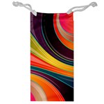 Abstract Colorful Background Wavy Jewelry Bag Front