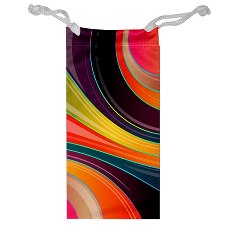 Abstract Colorful Background Wavy Jewelry Bag