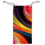 Abstract Colorful Background Wavy Jewelry Bag Back