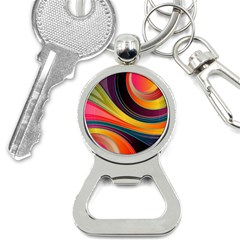 Abstract Colorful Background Wavy Bottle Opener Key Chains