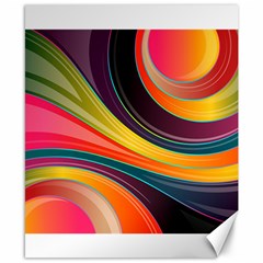 Abstract Colorful Background Wavy Canvas 8  X 10  by HermanTelo