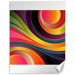 Abstract Colorful Background Wavy Canvas 12  X 16 