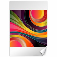 Abstract Colorful Background Wavy Canvas 12  X 18 