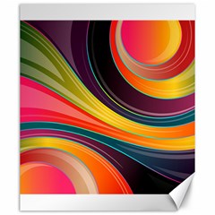 Abstract Colorful Background Wavy Canvas 20  X 24 