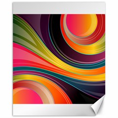 Abstract Colorful Background Wavy Canvas 11  X 14 