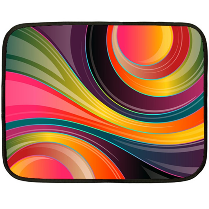 Abstract Colorful Background Wavy Fleece Blanket (Mini)