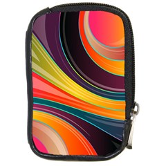 Abstract Colorful Background Wavy Compact Camera Leather Case by HermanTelo