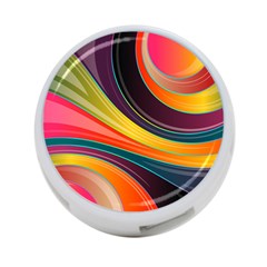 Abstract Colorful Background Wavy 4-port Usb Hub (one Side)