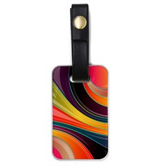 Abstract Colorful Background Wavy Luggage Tags (one Side) 