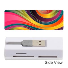 Abstract Colorful Background Wavy Memory Card Reader (stick) by HermanTelo