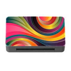 Abstract Colorful Background Wavy Memory Card Reader With Cf by HermanTelo