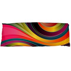 Abstract Colorful Background Wavy Body Pillow Case (dakimakura) by HermanTelo