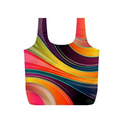 Abstract Colorful Background Wavy Full Print Recycle Bag (s)