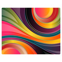 Abstract Colorful Background Wavy Double Sided Flano Blanket (medium) 