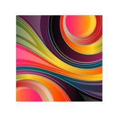 Abstract Colorful Background Wavy Small Satin Scarf (square) by HermanTelo