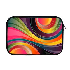 Abstract Colorful Background Wavy Apple Macbook Pro 17  Zipper Case by HermanTelo