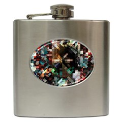 Abstract Texture Desktop Hip Flask (6 Oz)