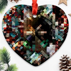 Abstract Texture Desktop Heart Ornament (two Sides) by HermanTelo