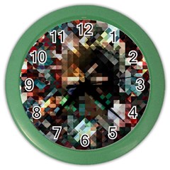 Abstract Texture Desktop Color Wall Clock