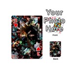 Abstract Texture Desktop Playing Cards Double Sided (Mini) Front - Heart3