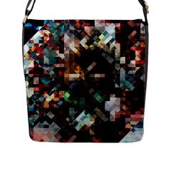 Abstract Texture Desktop Flap Closure Messenger Bag (l) by HermanTelo