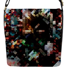 Abstract Texture Desktop Flap Closure Messenger Bag (s)