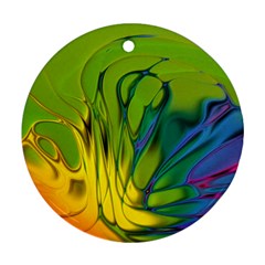 Abstract Pattern Lines Wave Ornament (round) by HermanTelo