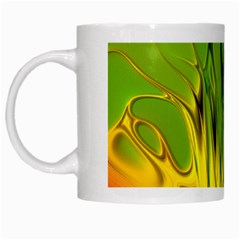 Abstract Pattern Lines Wave White Mugs by HermanTelo