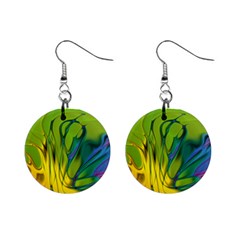 Abstract Pattern Lines Wave Mini Button Earrings