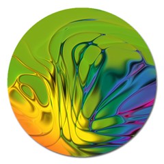 Abstract Pattern Lines Wave Magnet 5  (round)