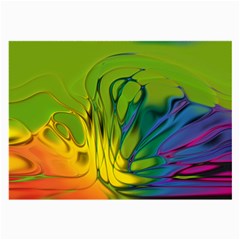 Abstract Pattern Lines Wave Large Glasses Cloth