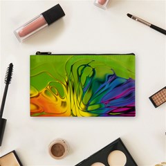 Abstract Pattern Lines Wave Cosmetic Bag (small)