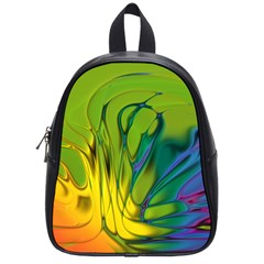 Abstract Pattern Lines Wave School Bag (small)