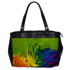 Abstract Pattern Lines Wave Oversize Office Handbag