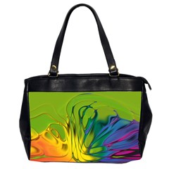 Abstract Pattern Lines Wave Oversize Office Handbag (2 Sides) by HermanTelo