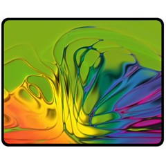 Abstract Pattern Lines Wave Double Sided Fleece Blanket (medium) 