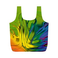 Abstract Pattern Lines Wave Full Print Recycle Bag (m)