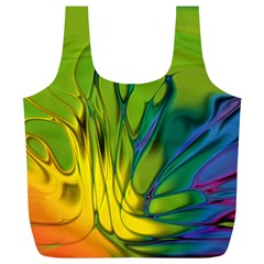 Abstract Pattern Lines Wave Full Print Recycle Bag (xl)