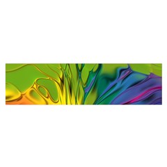 Abstract Pattern Lines Wave Satin Scarf (oblong)