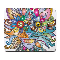 Anthropomorphic Flower Floral Plant Large Mousepads by HermanTelo