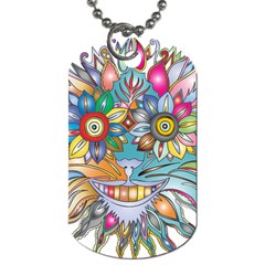 Anthropomorphic Flower Floral Plant Dog Tag (one Side) by HermanTelo