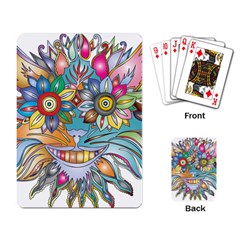 Anthropomorphic Flower Floral Plant Playing Cards Single Design