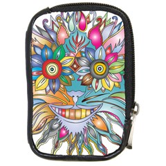 Anthropomorphic Flower Floral Plant Compact Camera Leather Case by HermanTelo