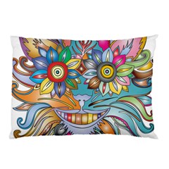 Anthropomorphic Flower Floral Plant Pillow Case (two Sides) by HermanTelo