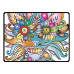 Anthropomorphic Flower Floral Plant Double Sided Fleece Blanket (Small)  45 x34  Blanket Front