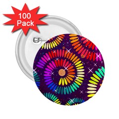 Abstract Background Spiral Colorful 2 25  Buttons (100 Pack)  by HermanTelo