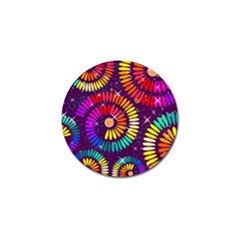 Abstract Background Spiral Colorful Golf Ball Marker (4 Pack) by HermanTelo