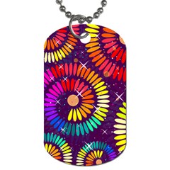 Abstract Background Spiral Colorful Dog Tag (two Sides)